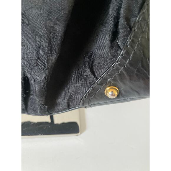 Gucci Black GG Canvas and Leather Medium Jockey Hobo Shoulder Handbag - Picture 4 of 13